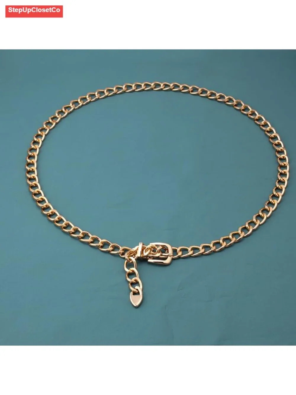 Metal Waist Chain Belt for Women, Gold Chain Belt for Dresses Jeans
